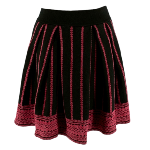 Maje Jacquard Pleated Mini Skirt - Picture 2 of 10